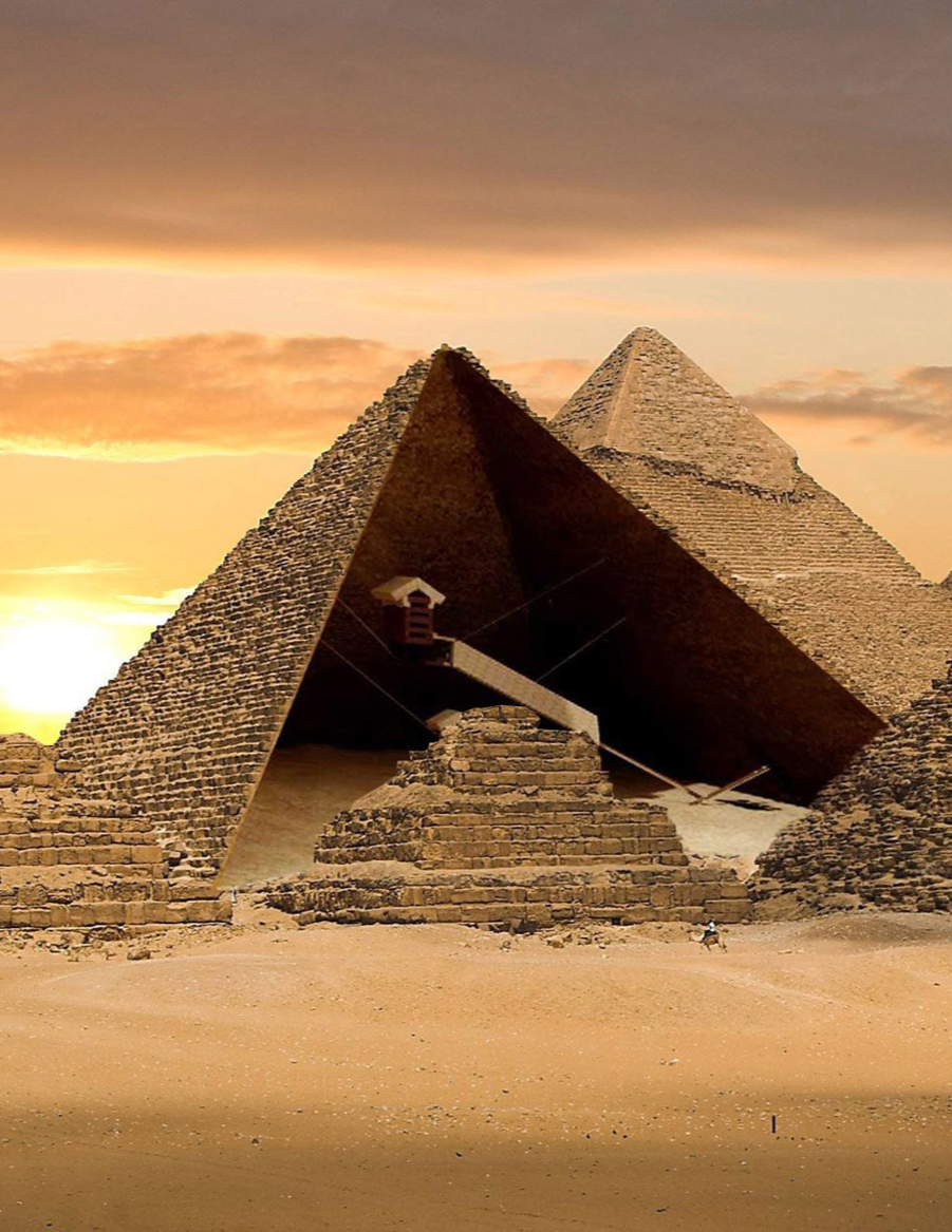 Куча пирамид. Пирамида Хеопса. Пирамиды Гизы в Египте. Возрождение пирамиды Хеопса. Стройка пирамиды Хеопса.